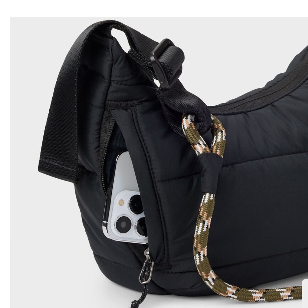 Duluth Trading Black Puffin Quilted Crossbody Bag NWT - Picture 5 of 9